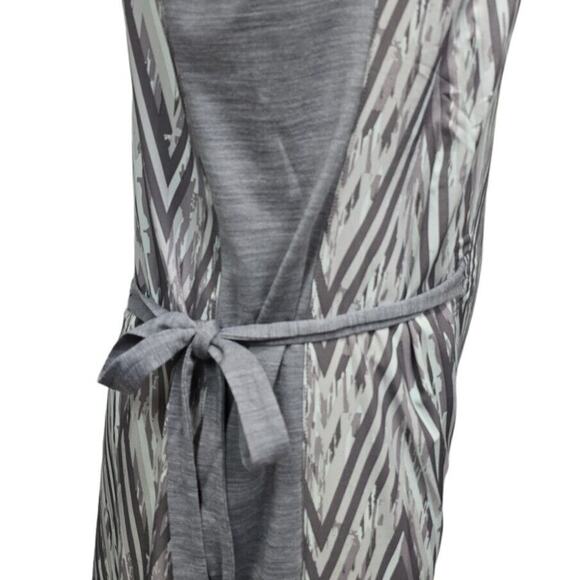 NWT Smartwool‎ Merino Wool Sport Short Sleeve Dress Womens Small Gray Zig Zag - Picture 11 of 13